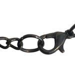 Vintage Square Marble Effect Pendant Necklace Black Chain Minimalist Estate 18" Photo 5