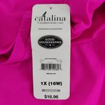 Catalina  Pink Tropical Print Bikini NWT Size 1X Short and Bandeau Bikini Set Photo 7