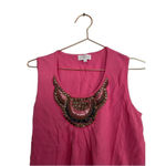 Joseph A Women's Pink Sleeveless Beaded Tunic Top Size Medium Photo 1