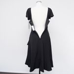 Black Halo . Tulip Hem Black Midi Dress. Photo 12