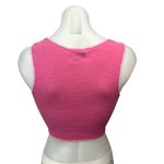 Princess Polly  Womens Pink Waffle Knit Patchwork Sleeveless Crop Tank Top Size 2 Photo 1