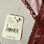 Free People  NWT Sweet Talker Floral Mini Dress S Wine Maroon Open Back Romantic Photo 9