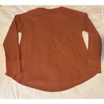 EUC UpWest Waffle Knit Long Sleeve Crewneck Top, Rust, Sz M Red Size M Photo 2