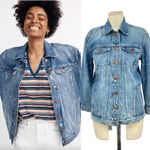 Madewell The Oversized Jean Jacket in Wortham Wash Size Denim XXS Photo 1