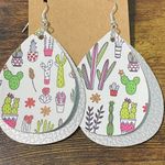 None Unicorn Studs Succulent Plant Dangle Earrings Foil‎ Photo 3