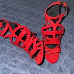 ALDO  Vibrant Red Stiletto Heels with Strappy Design Photo 3