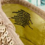 SO  Round Toe Ballet Flats Sequin Espadrille Blush Gold Size 8 Photo 7