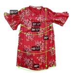 Loft Meadow Bouquet Spring Poppy Ruffled Sleeve Floral Dress Red Size Small Photo 7