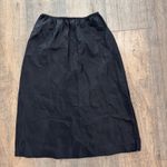 Natori Vintage  Womens Small Black Floral Embroidered Scalloped Hem‎ Slip Skirt Photo 1