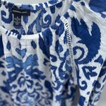 International concepts NWT INC Blue pattern Blouse M  Photo 2