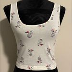 EUC Nollie White Multicolor Pineapples Graphic Cropped Tank size medium Photo 0