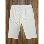 Eileen Fisher NWOT Knit Pants Womens XL White Cropped Tapered Leg Elastic Waist Photo 2