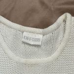 White Knit Sweater Vest Size M Photo 2