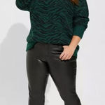 Torrid  Perfect Skinny Faux Leather Mid Rise Pant Size 18R Photo 0