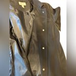 JM Collection  Black Raincoat Size Large Lightweight Classic Coat Photo 8