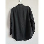 Soft Surroundings  Linen Outer Banks Black Long Sleeve Button Down Shirt Size M Photo 1