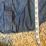 Banana Republic  Boyfriend Fit Shirt Womens Medium Blue Long Sleeve Ruffled Cuffs Photo 6