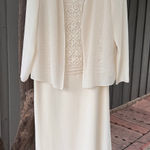 R & M Richards Vintage Karen Kwong 2 Pc Embroidered Chiffon Dress Set Size 10 Photo 0