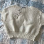 ZARA  Cream Short Sleeve Sweater Photo 1