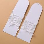 𝅺BRIDAL Gloves White White Photo 3