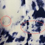 Bobeau Studio B by Dress Tie-Dye Blue White Shift Size Large Short Sleeve Rayon Photo 7