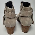 Rebecca Minkoff GRAY SUEDE LEATHER FRINGE ANKLE BOOTIES 8M Photo 4