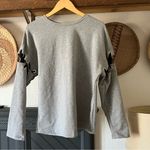 Drew ☀️  laced sleeve gray sweatshirt large Photo 1