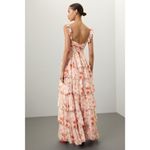 Mac Duggal Pink Floral Ruffled Sweetheart Sleeveless A-Line Gown Size 6 Photo 3