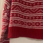 American Eagle  Outfitters Red and White Patterned Sweater Photo 3