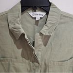 The Drop Green Denim Romper Trendy Photo 4