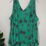 Lane Bryant NWT  Teal Floral Tank Top plus size 28 Photo 1