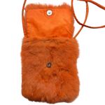 wilson's leather Wilson Leather: Maxima Small Rabbit Fur Crossbody Purse in Orange Photo 1