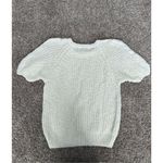 Saks 5th Avenue vintage folio sake fifth avenue ramie cotton knit short sleeve sweater top M Photo 5