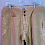 SANDRINE ROSE BY FREE PEOPLE FRENCH WORKER JEANS SOFT COTTON LINEN | 28 Tan Photo 3