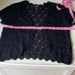 Style & Co Black Crochet Cropped Cardigan  L NWT Photo 6