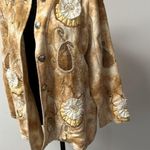 Indigo Moon Vintage Moon Tan Tie Dye Floral Applique Sequin Boho LIned Jacket sm White Photo 2