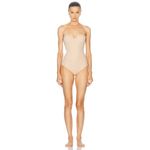 Wolford Mat De Luxe Forming Shapewear String Bodysuit in Powder X Photo 10