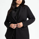 Eloquii  Classic Black Double Button‎ Blazer Tailored Jacket Plus Size 18 New Photo 0