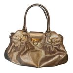 Salvatore Ferragamo Metallic Leather Gancini Tote Photo 0