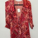 Free People NEW Lennon Dress in Primrose Red Combo Size Small Dainty Romantic Photo 5