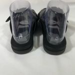 Bamboo  Double Strap Sandals Womens Faux Leather Buckle Black 8.5 PREOWNED Photo 3