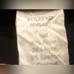 CAbi  #527 Owens Waterfall Drape Faux Leather Jacket Black Womens M Office Career Photo 4