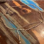 Karl Lagerfeld  slight gold with cool undertone chain pearl belt with Name Photo 1