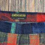 Geiger Austria Wool Pleated Skirt Womens 38 Colorful Plaid w/ Pockets & Lined Photo 2
