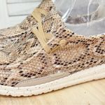 Hey Dude Wendy Python Snake Print Canvas Slip On Loafers Light Rose Tan 6 Photo 5