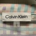 Calvin Klein Womens Size Large Pastel Check Long Sleeve Roll-Tab Button Up Shirt Photo 4