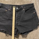 Levi's  501 Shorts Womens Sz 32 Black Denim Jean Cut-Off Distressed Fringe Casual Photo 6