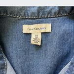Calvin Klein  Jeans Blue Long Sleeves Button Down Chest Pockets Denim Shirt‎ M Photo 3