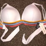 Hula Honey White And Striped Bikini Top Photo 0