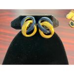 VTG Earring Lot of 3 Gold Tone Navy Enamel Napier Preppy Retro Photo 3